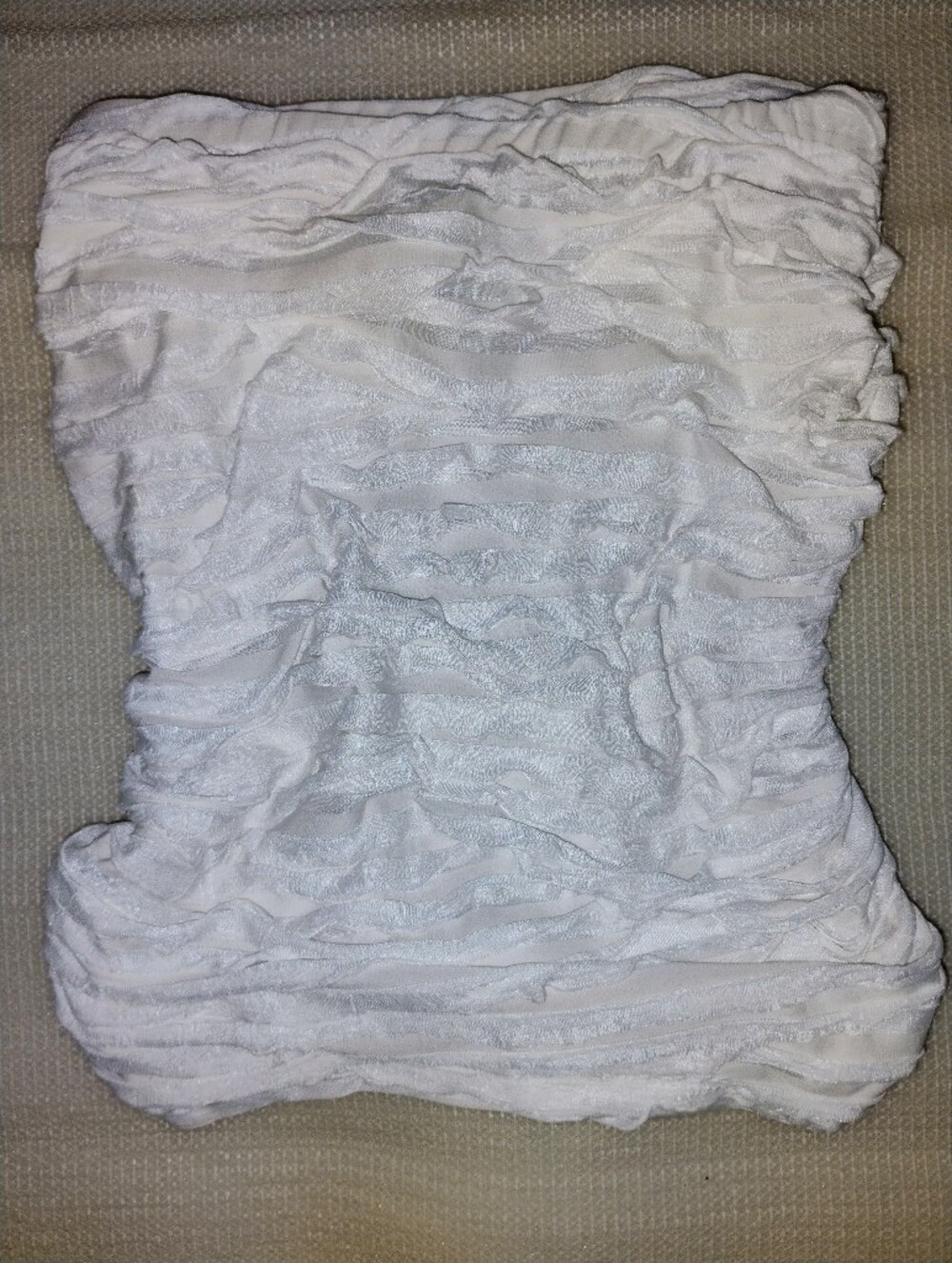 White Ruffled Strapless Top